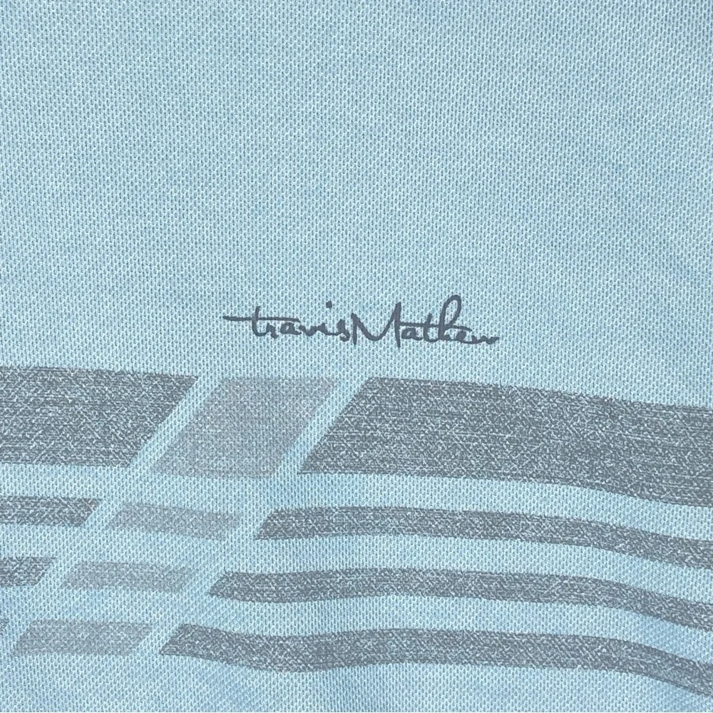 Travis Mathew Polo Shirt Mens Size XL Blue Even Money Golf City Outdoor - Picture 6 of 16